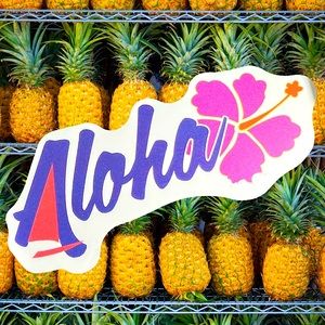ALOHA Hawaii Aloha State Ohana Shaka Travel 808 Samoan Love Deco Single Sticker
